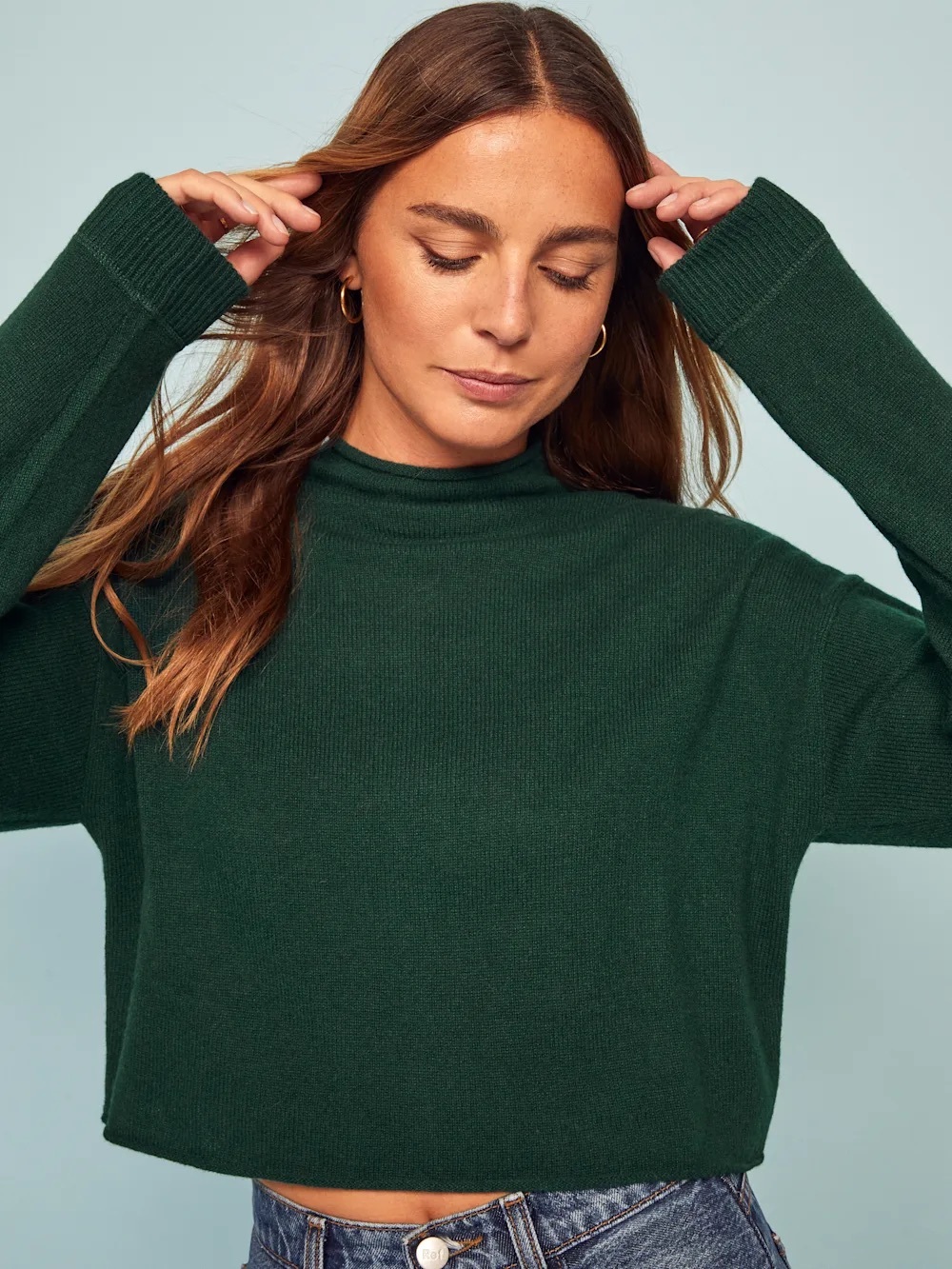Reformation Cropped cashmere Turtleneck Sweater - Women